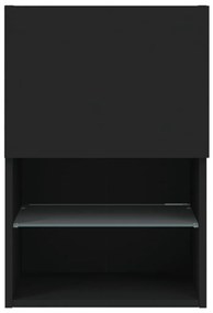 Móvel de TV com luzes LED 40,5x30x60 cm preto