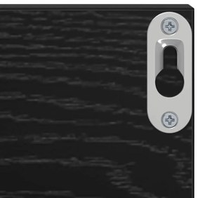 Prateleiras de Parede 2 pcs Carvalho Preto 80 x 11.5 x 18 cm