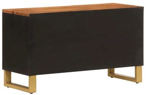 Móvel de TV 80x31,5x46 cm mangueira maciça castanho e preto