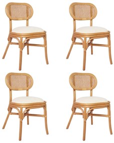 vidaXL Cadeiras de jantar 4 pcs linho