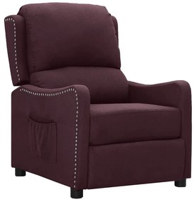 vidaXL Poltrona reclinável tecido roxo