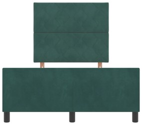 estrutura da cama vidaXL verde escuro 120x200 cm veludo