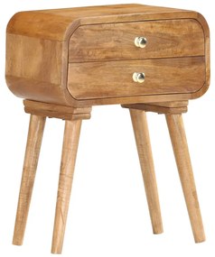vidaXL Mesa de cabeceira 43x30x58 cm madeira de mangueira maciça