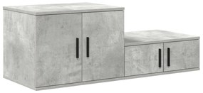 Armário de Armazenamento vidaXL Cinza Concreto 127x41x40 cm Madeira En
