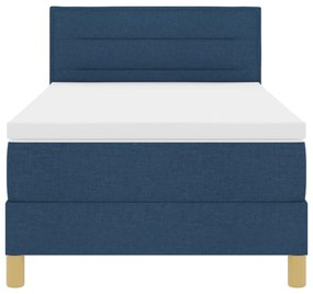 Cama Box Spring com Colchão Azul 80x200 cm Tecido