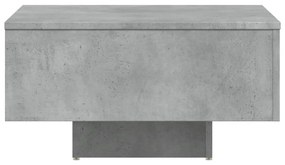 Mesa de centro 60x60x31,5 cm derivados de madeira cinza cimento