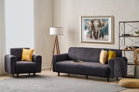 ****
Conjunto de Sofás Noya – Antracite – 3-Seat: 220x87x70 cm, 1-Seat