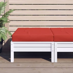 vidaXL Almofadão p/ paletes tecido oxford vermelho