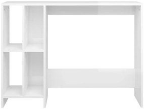 Secretária 102,5x35x75 cm derivados de madeira branco brilhante