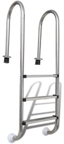 vidaXL Escada para piscina 3 degraus aço inoxidável 304 120 cm