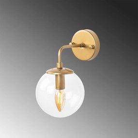 Candeeiro de Parede Horn – Dourado – 15 x 21 x 27 cm