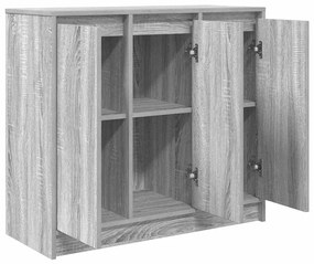 Aparador 85x34x76 cm derivados de madeira cinzento sonoma