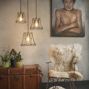 Candeeiro de suspensão retro preto 30 cm - Granny Frame Retro