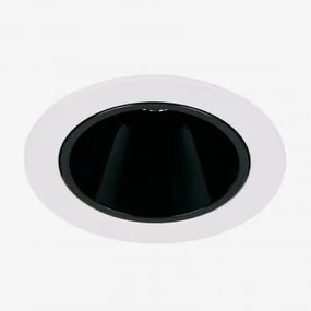 Downlight Led Embutido Com Moldura Redonda Ø5 Cm Em Alumínio Luisiana Branco - Preto & Branco Cálido 2700k & 3 W & 38º - Sklum