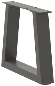 Pés para mesa de centro em V, 2 peças, antracite, 30x(30-31,3) cm, aço