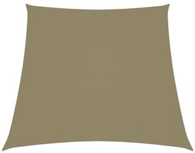 vidaXL Para-sol estilo vela tecido oxford trapézio 4/5x4 m bege