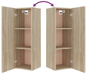 Conjunto móveis de TV 5 pcs madeira processada carvalho sonoma
