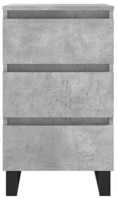 Mesas de cabeceira 2 pcs derivados madeira cinza cimento