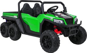 Carro elétrico para Crianças Farmer 2 lugares 24V 4x4 Truck X-POWER, Rodas de espuma EVA, Assento Couro ecológico Verde