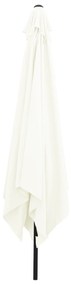Parasol de Jardim Quadrado vidaXL 295x245 cm Branco Areia