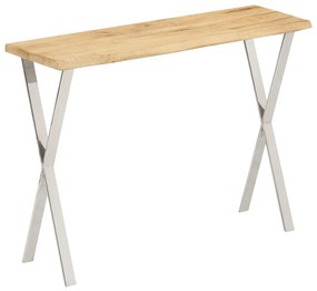 vidaXL Mesa consola c/ borda viva 105x33x76cm madeira mangueira maciça