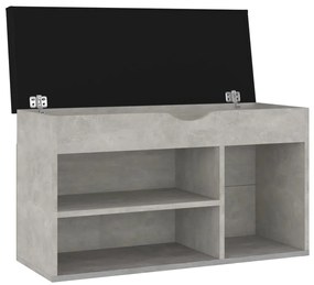 Banco sapateira + almofadão 80x30x47cm contrap. cinza cimento