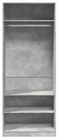 Roupeiro 80x50x200 cm derivados de madeira cinzento cimento