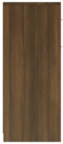 Armário WC 60x33x80 cm derivados de madeira carvalho castanho