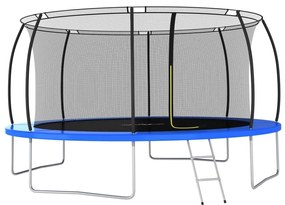 92456 vidaXL Conjunto de trampolim redondo 460x80 cm 150 kg