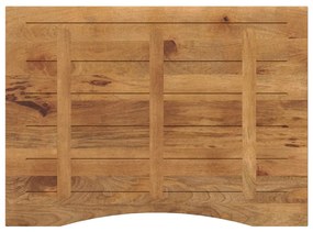 Tampo de mesa com curva 110x80x2,5 cm mangueira áspera maciça