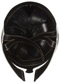 Capacete de soldado grego réplica LARP aço prateado