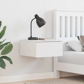 vidaXL Mesa de Cabeceira Montada na Parede com gaveta 2 pcs Branco