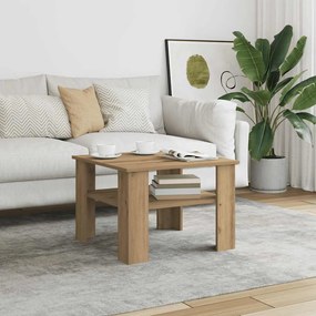 vidaXL Mesa de centro 60x60x42 cm derivados madeira carvalho castanho