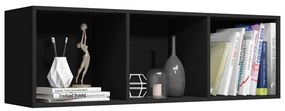 Estante/móvel de TV 36x30x114 cm contraplacado preto