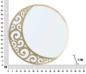 ESPELHO DE PAREDE LUNA ASTRATTA Ø 72X1 CM DOURADO