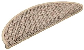 Tapetes escada adesivos aspeto sisal 30 pcs 56x17x3 bege-escuro