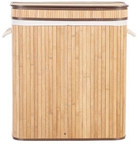 Cesto em madeira de bambu clara 60 cm KALTHOTA Beliani