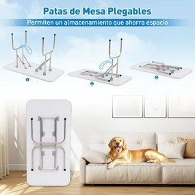 Mesa dobrável para cuidados com cães 125 x 61 x 162 cm, mesa ajustável em altura para cuidados com animais de estimação, mesa de corte preta.
