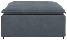 Módulo de pufe para sofá modular cinzento-escuro 100x100x48 cm