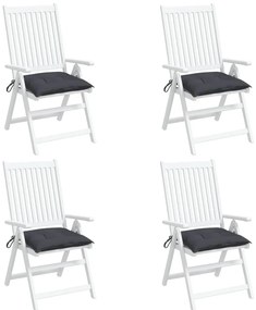 Almofadões de cadeira 4 pcs 40x40x7 cm tecido oxford antracite