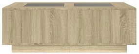 Mesa de centro luzes LED Infinity 116x69x40 cm carvalho sonoma