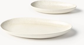 Pratos de servir artesanais com forma orgânica Macey, conjunto de 2