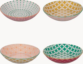 Pratos de sopa variados de porcelana Confusion, conjunto de 4