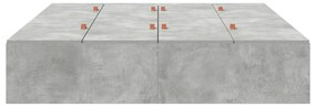 Estrutura de Cama para Armazenamento vidaXL Cinza Betão 150x200 cm