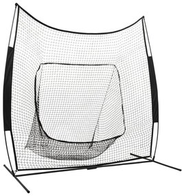 93361 vidaXL Rede de treino multidesportiva basebol softball metal