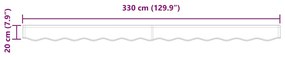 Valência de Toldos para Estrutura de 3,5 m Verde e Branco 3,3x0,2 m