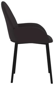 Cadeiras de jantar 2 pcs couro artificial preto