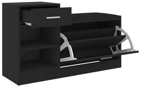 Banco sapateira 94,5x31x57 cm derivados de madeira preto