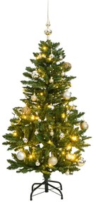 vidaXL Árvore Natal artificial articulada c/ 150 luzes LED+bolas 150cm