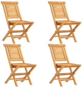 5 pcs conjunto de jantar p/ jardim madeira de teca maciça